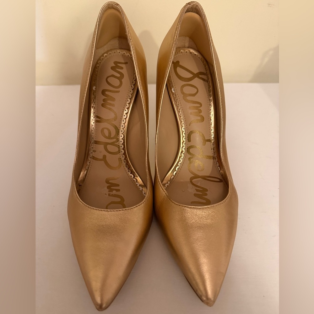 Sam Edelman Metallic Gold Stiletto Pumps size 6.5